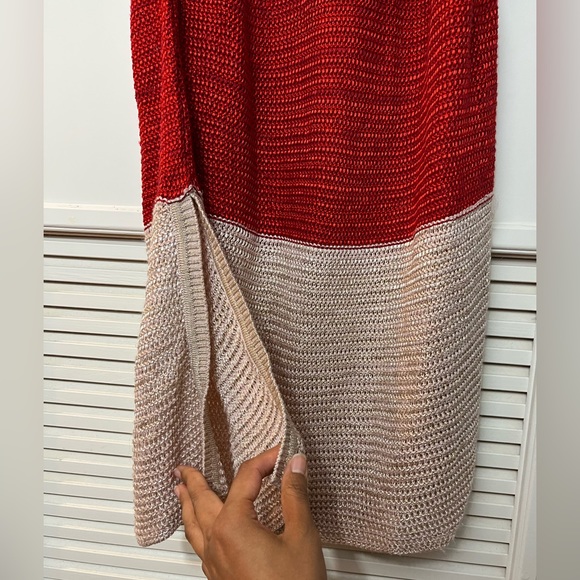 Suboo Lucy Knitted crochet Wide Stripe Midi Dress revolve - Picture 8 of 11